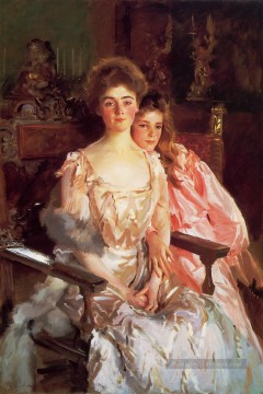 Mme Fiske Warren et sa fille Rachel portrait John Singer Sargent Peinture à l'huile